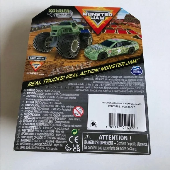 Monster Jam Monster Trucks Soldier Fortune w/Matching Crew Die-Cast Car - NEW!! - Picture 2 of 3